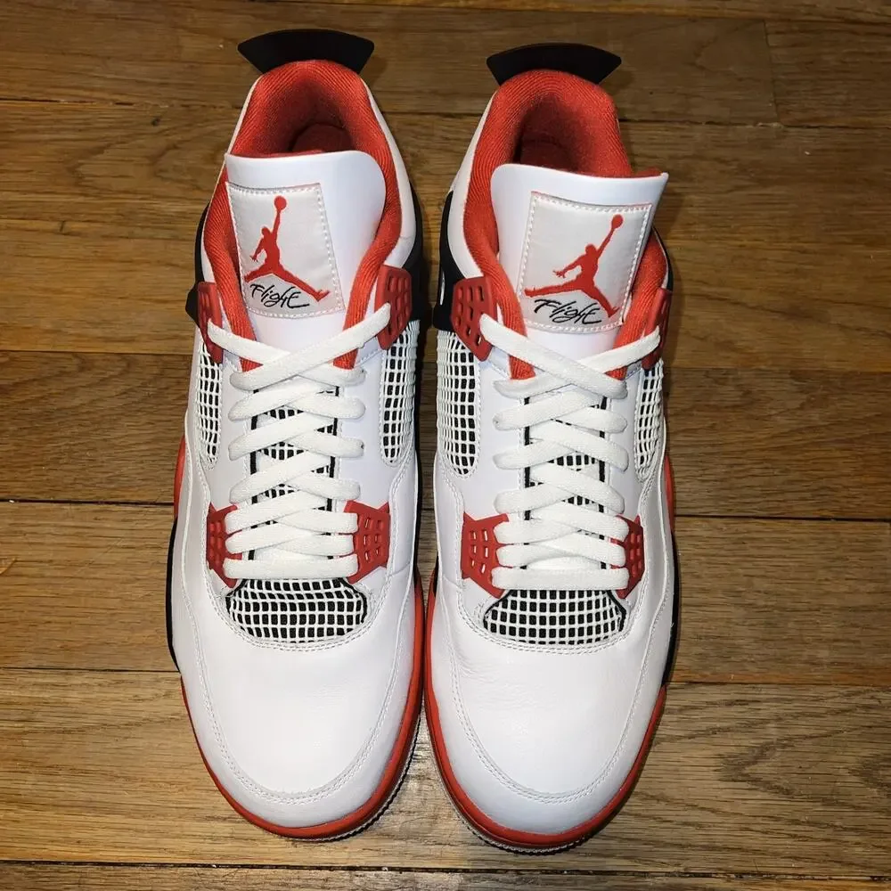 Jordan 4 Retro OG 2020 Mid Fire Red Men Size 14/Women 15.5 RARE SIZE! NEW.NWB.DS